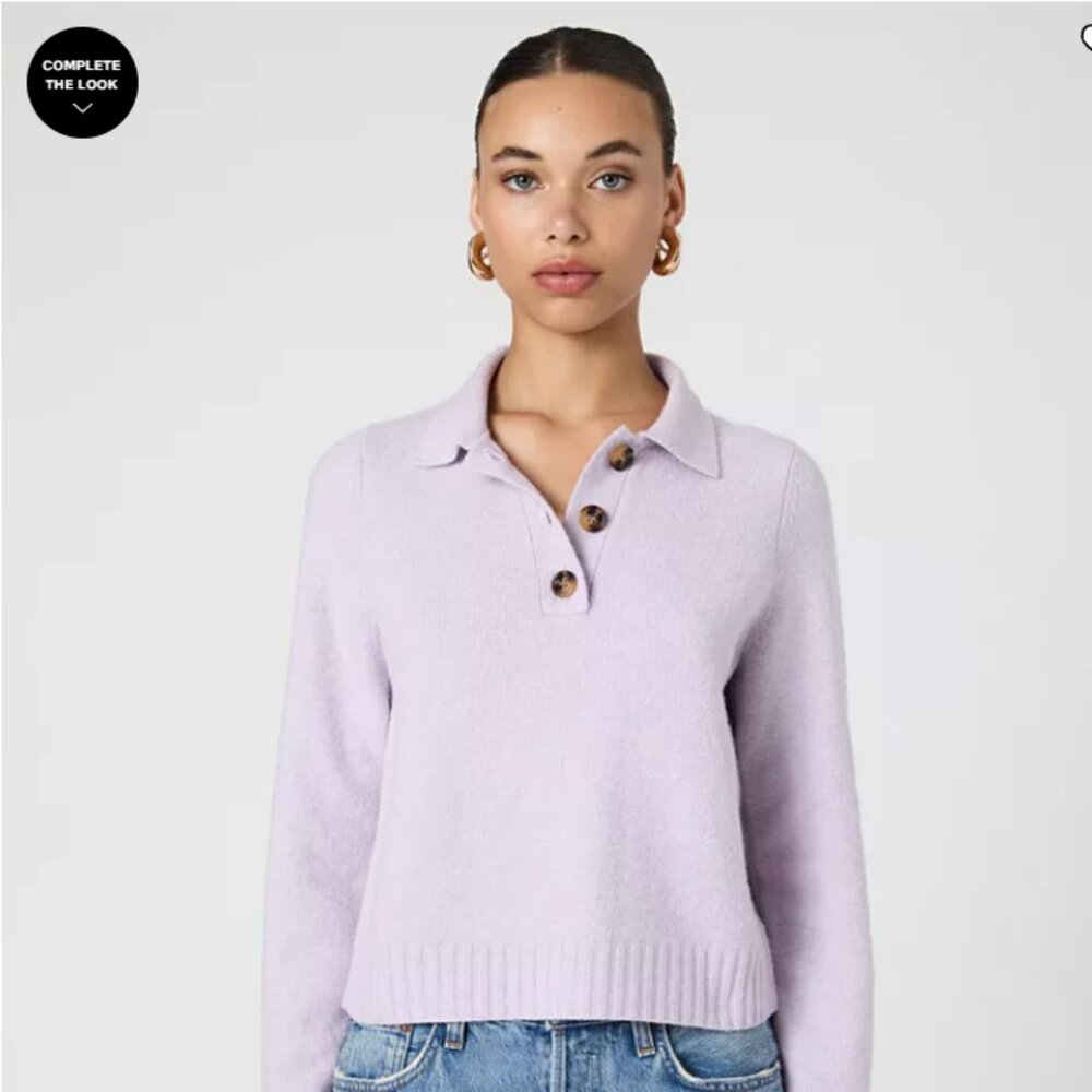 French Connection Women's Vhari Long Sleeve Button-Up Sweater Medium NWOT